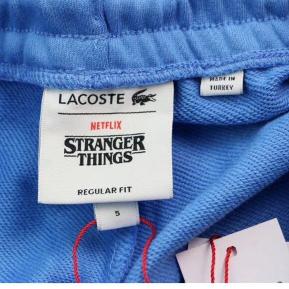 Stranger Things x Lacoste Sweatpants Men's Size Large FR 5 Netflix Cotton New - Picture 7 of 14